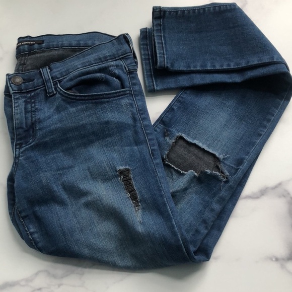 Flying Monkey Distressed Skinny Jeans Size 27 - Picture 9 of 10